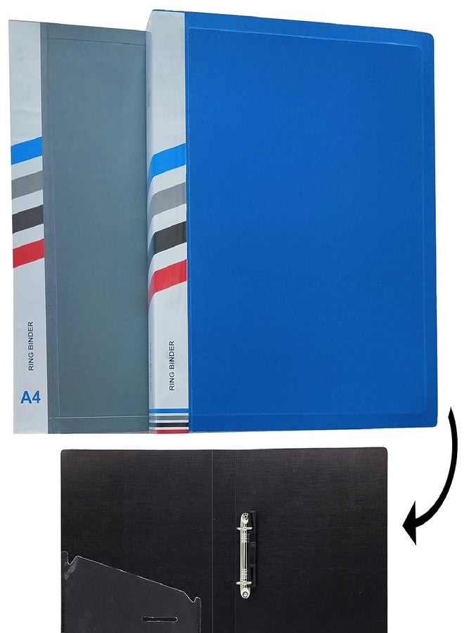 ملف حلقي لامع من زون للمستندات والمشاريع والشهادات، مقاس 2D Fs، ملف متين وقوي من الورق المقوى بحجم Fs (عبوة من 2). - Image 1