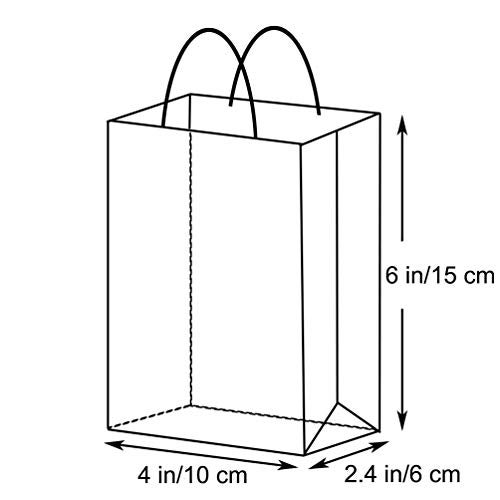 AZOWA Gift Bags Small Kraft Paper Bags with Handles (6 x 4.7 x 2.4 in, Red Color, 50 Pcs) - Image 2