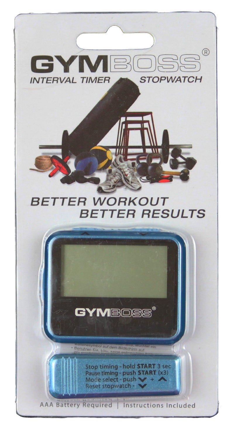 Gymboss مؤقت جيمبوس وفاصل زمني - لون أزرق معدني لامع/أخضر - Image 5
