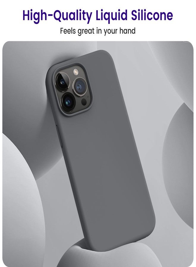 اوتوفلاي جراب OTOFLY متوافق مع iPhone 15 Pro، جراب سيليكون مقاوم للصدمات رفيع وخفيف الوزن لهاتف iPhone 15 Pro (6.1 بوصة)، (رمادي فضائي) - Image 2