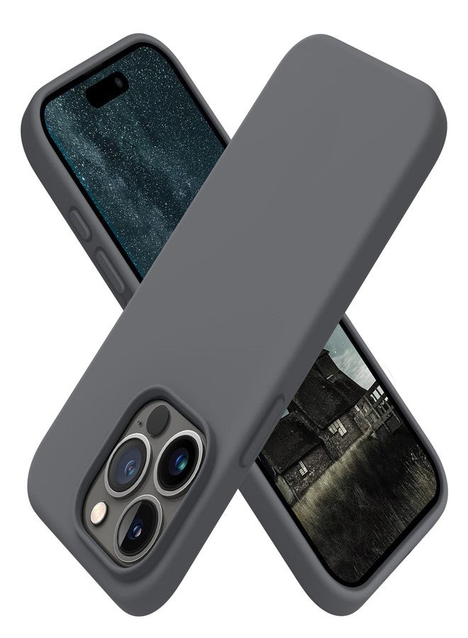 اوتوفلاي جراب OTOFLY متوافق مع iPhone 15 Pro، جراب سيليكون مقاوم للصدمات رفيع وخفيف الوزن لهاتف iPhone 15 Pro (6.1 بوصة)، (رمادي فضائي) - Image 1