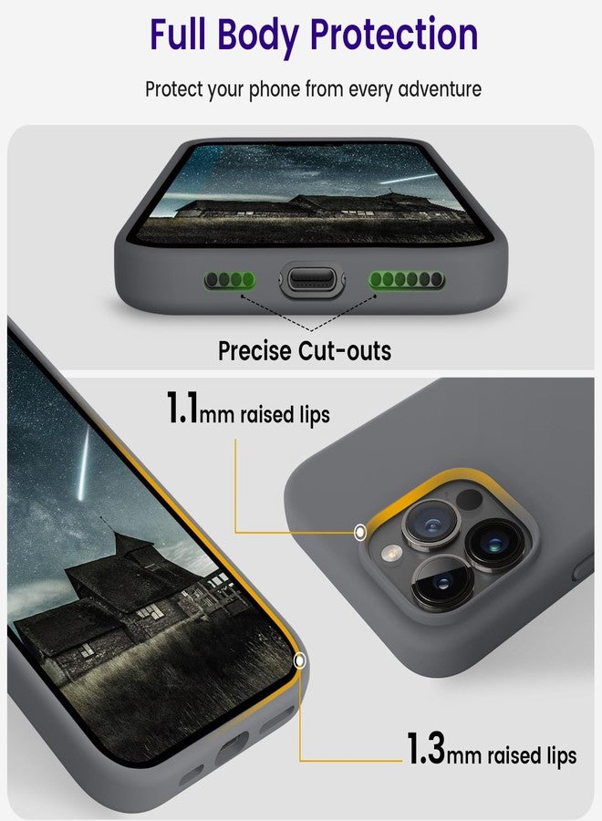 اوتوفلاي جراب OTOFLY متوافق مع iPhone 15 Pro، جراب سيليكون مقاوم للصدمات رفيع وخفيف الوزن لهاتف iPhone 15 Pro (6.1 بوصة)، (رمادي فضائي) - Image 4