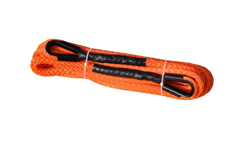 QIQU Synthetic Winch Rope Extention for Offroad Car ATV UTV SUVWinch Cable 12x50ft Orange