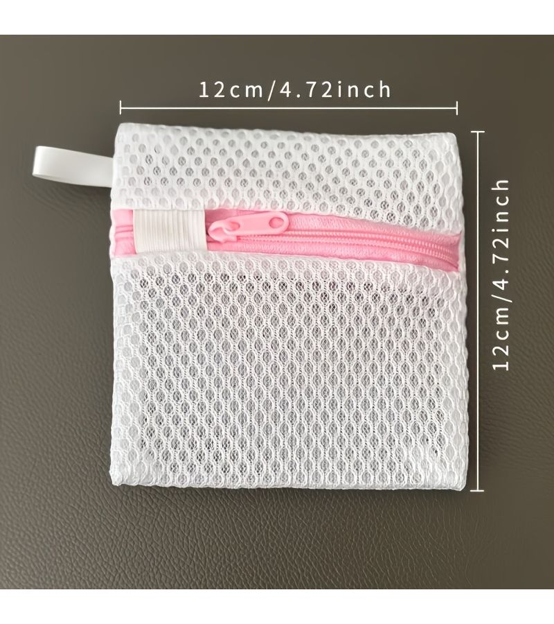 Mixed Colors 4pcs Laundry Soap Bags Set with Shoe Brush for Washing Machine - Image 3