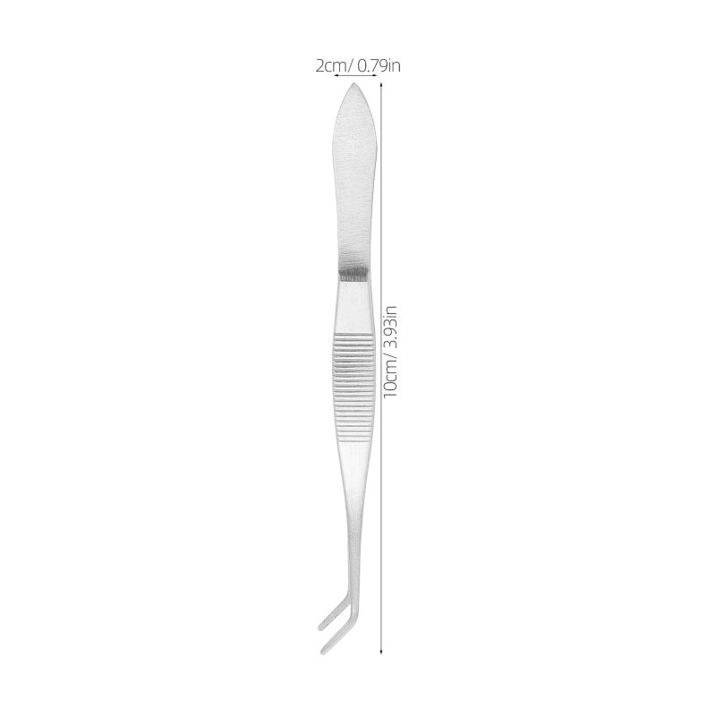 Stainless Steel Serrated Tweezers 5 Pack Curved Tip 10cm for Scientific Craft Reptile Feeding - Image 3