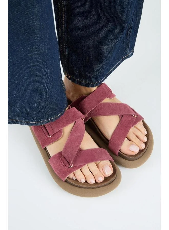 Manijero  Tulipan Women's Genuine Leather Strap Cherry Slippers. for Women | Best Price UAE