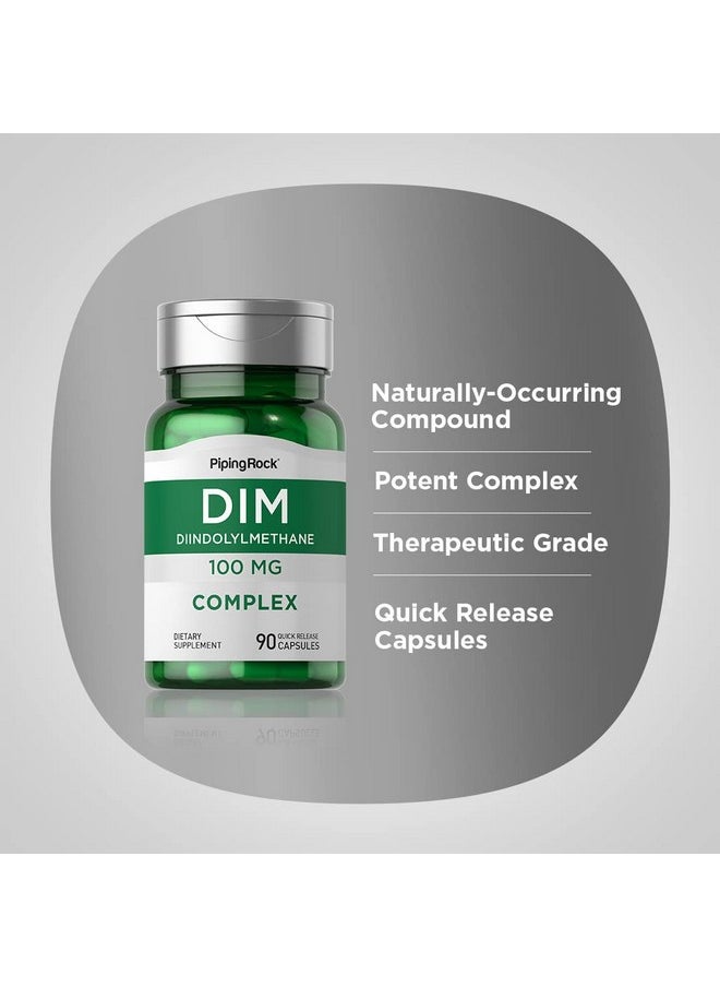 Piping Rock Dim Supplement ; 100 Mg ; 90 Capsules ; Diindolylmethane Supplement ; Nongmo Gluten Free Complex  - Image 5