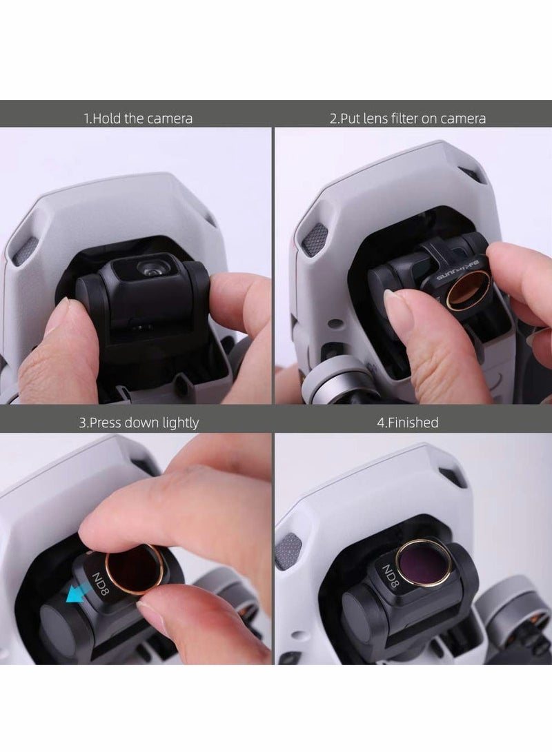 Excefore Lens ND Filters Set(CPL ND8 ND16) Multi Coated Filters Combo Camera Lens Compatible with DJI Mavic Mini 2/Mini/Mini SE Drone-3 PCS) - Image 5
