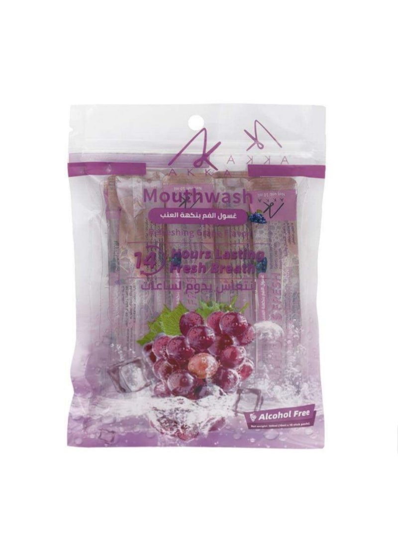 Mouth wash refreshing grapes flavor 10ml