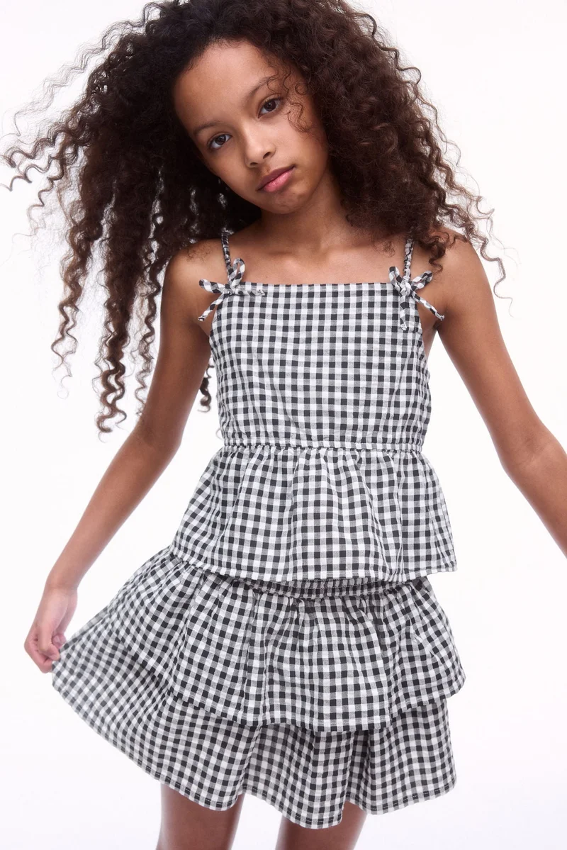 H&M Bow-detail peplum top