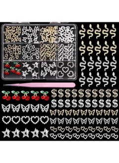 100 Pcs 3D Alloy Nail Charms, Silver Gold Cherry Star Dollar Heart Nail Rhinestones Charms, Snake Butterfly Metal Nail Jewelry Charms, Luxury Star Nail Gems Charms For Nails Design Diy - pzsku/Z91C86053973014B05292Z/45/_/1734437895/07fa8bf4-002c-4a46-83ae-085049b77661