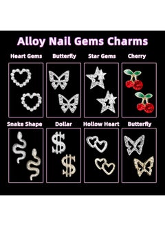 100 Pcs 3D Alloy Nail Charms, Silver Gold Cherry Star Dollar Heart Nail Rhinestones Charms, Snake Butterfly Metal Nail Jewelry Charms, Luxury Star Nail Gems Charms For Nails Design Diy - pzsku/Z91C86053973014B05292Z/45/_/1734437915/26deb14e-4ddc-4ac4-ab03-cad1fec8c67e