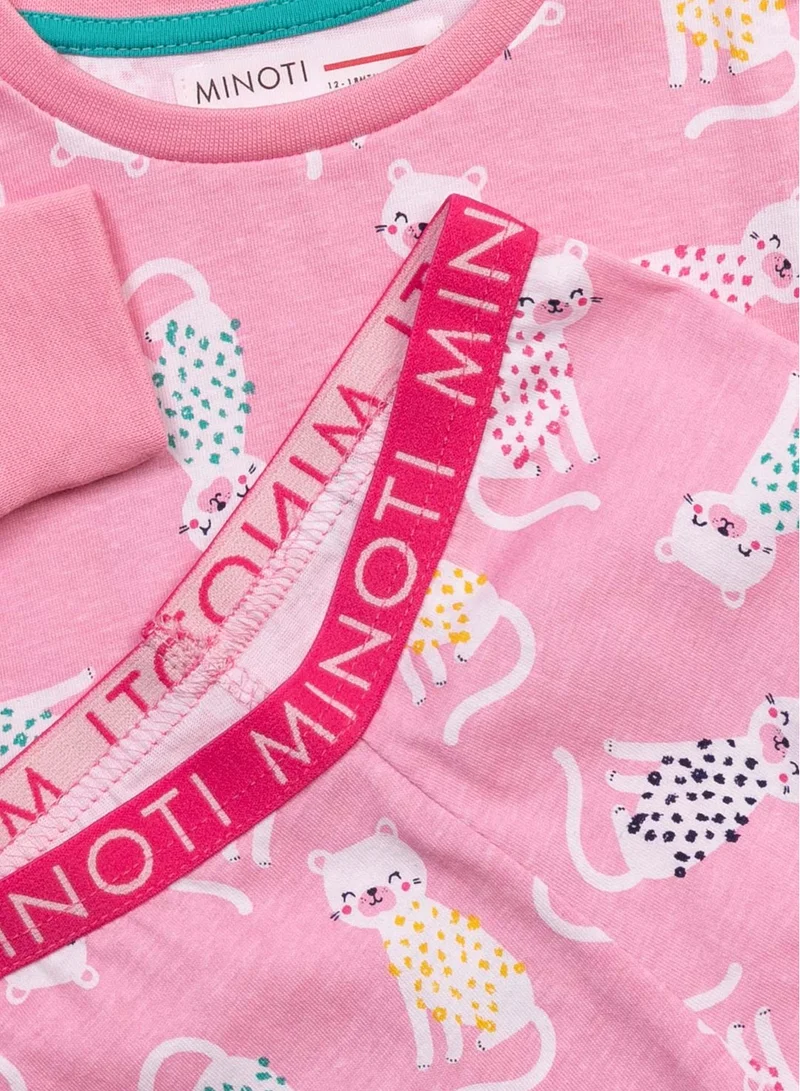 MINOTI Kids Girls Printed Pyjama Set