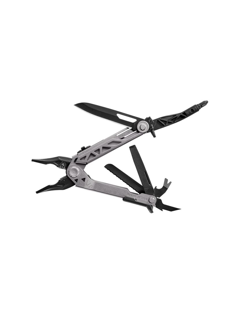 Gerber Gerber Gear Center-Drive Multitool - Includes 3.25” Outboard Knife, Pliers, Pry Bar, Bottle Opener & Awl - Comes with Bit Set & Sheath - Silver & Black  - Image 1
