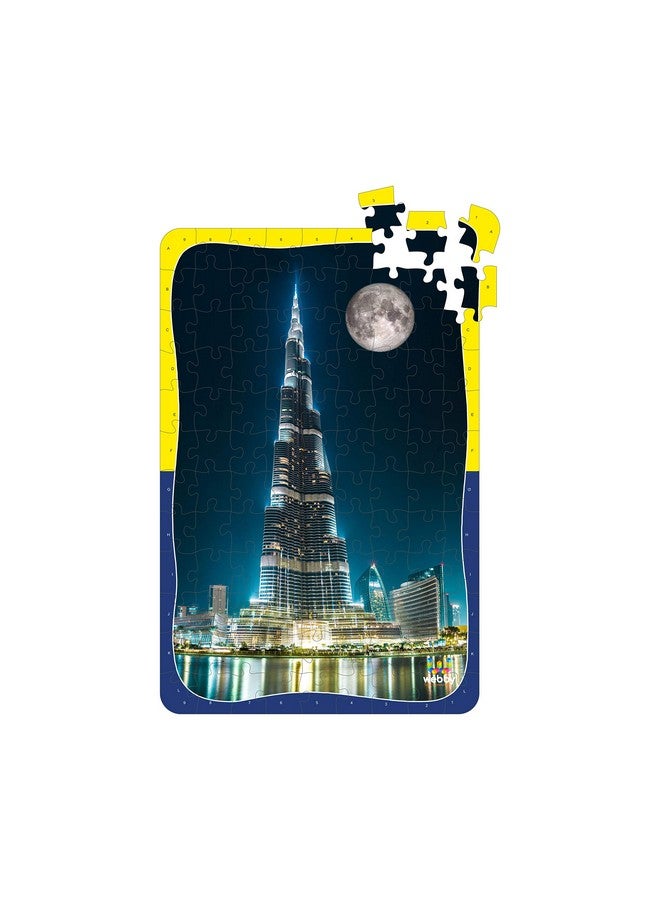 Webby Burj Khalifa Wooden Jigsaw Puzzle, 108 Pieces, Multicolor - Image 3
