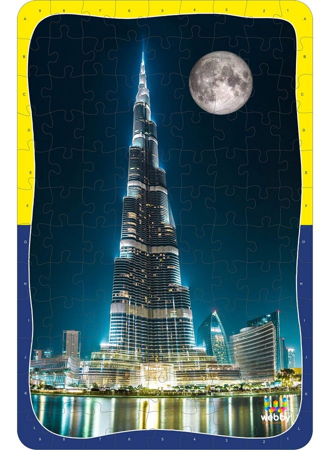 Webby Burj Khalifa Wooden Jigsaw Puzzle, 108 Pieces, Multicolor - Image 2