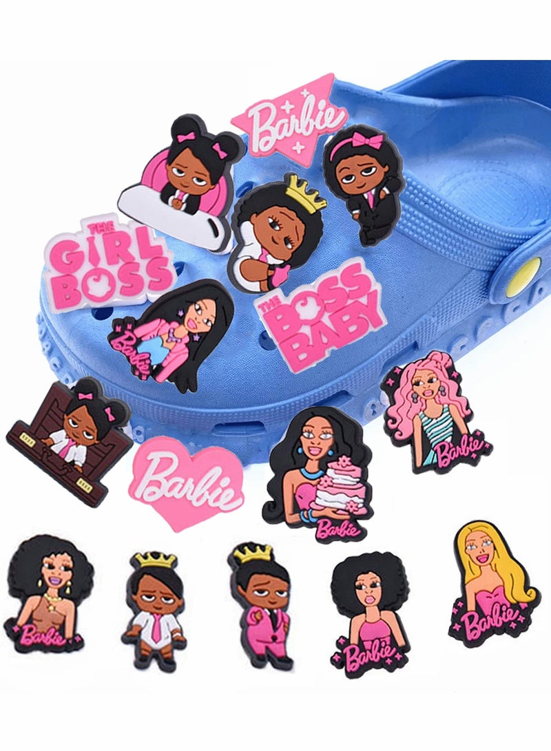 Excefore Shoe Charms for Crocs 21Pcs Decorations PVC Shoes Charm for Croc Pins Clog Shoe Charms Gift for Birthday Party Favors Supplies Pink Decoration - Image 2