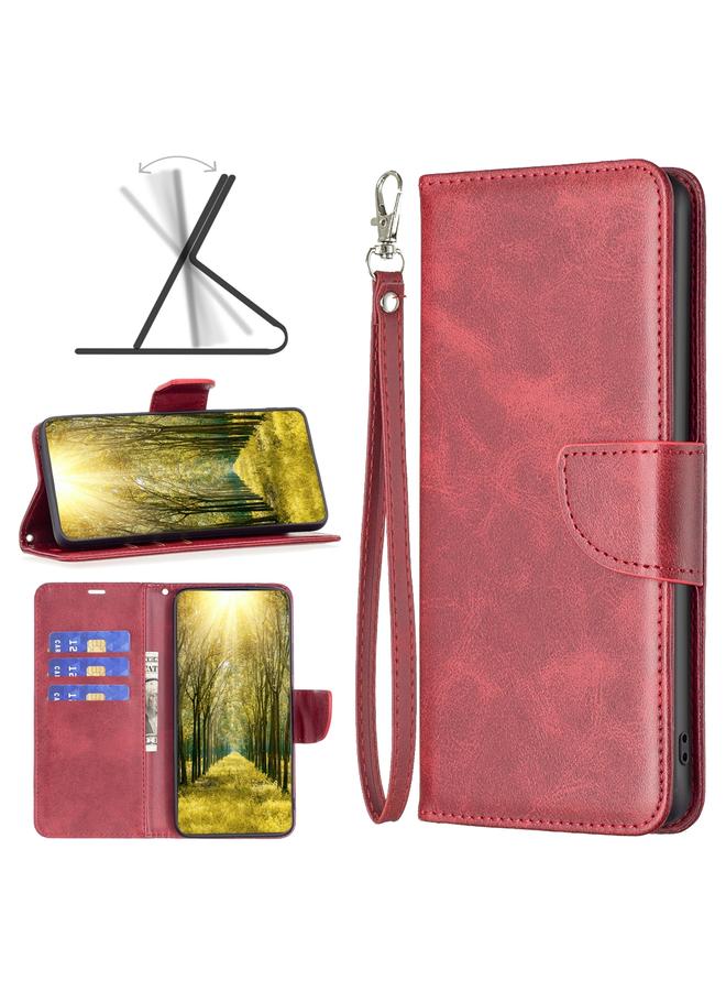 erorex Case For Xiaomi Poco M4 Pro 5G Lambskin Texture Pure Color Flip Leather Phone Case - Image 1