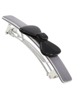 CAMILA Camila Paris CP3371 French Hair Barrette Clip for Girls, Handmade Gray and Black, Strong Hold Grip Hair Clips for Women, No Slip and Durable Styling Girls Hair Accessories, Made in France 