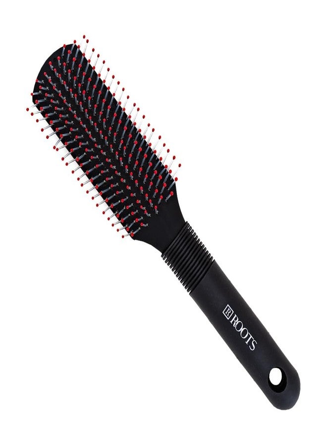 ROOTS Truglam Flat Hair Brush | Soft Tip Flexible Bristles | Prevent Scalp Scraping & Cuticle Damage | Quick Detangling | For All Hair Types | For Men & Women | Length - 8.9 Inch, Model No - 9543B2 - Image 1