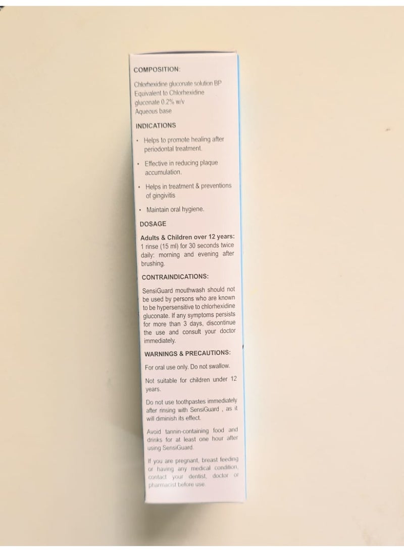 SPASO SensiGuard Mouthwash Mint Flavour 150ml - Image 2