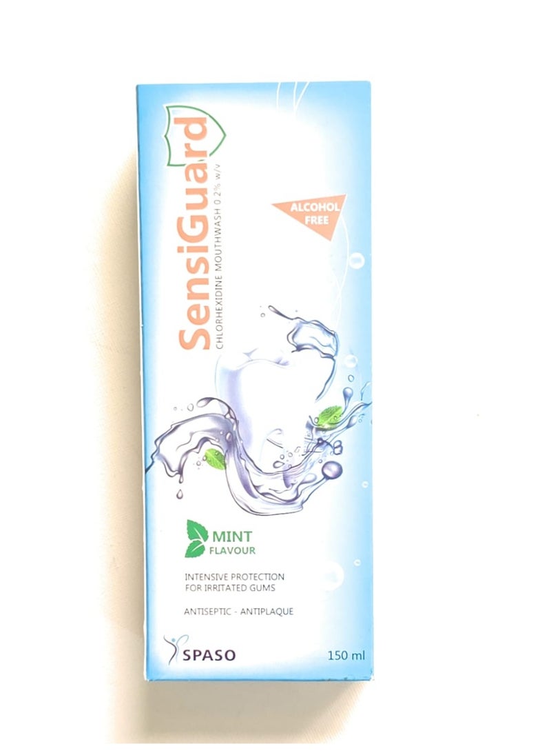 SPASO SensiGuard Mouthwash Mint Flavour 150ml - Image 1