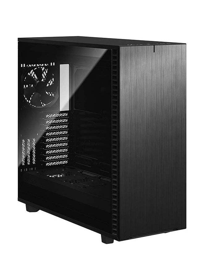 Fractal Design - Define 7 XL Full Tower Case - Tempered Glass, Anodized Aluminum Front Panel, Up to 18 HDD/SSDs + 5 SSDs, 9+3 Expansion Slots, USB 3.2 Gen 2x2 Type-C, 11 Fan Mounts, Radiator Support (480mm Front/Top), Sound-Damped Steel Panels, E-ATX/ATX/mATX/mITX Compatibility, 77.6L Volume, Cable Management, Dust Filters, TG Dark Tint | FD-C-DEF7X-03 - Image 1