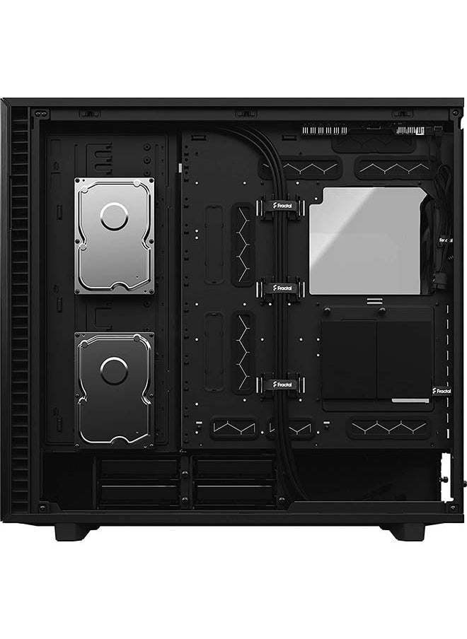 Fractal Design - Define 7 XL Full Tower Case - Tempered Glass, Anodized Aluminum Front Panel, Up to 18 HDD/SSDs + 5 SSDs, 9+3 Expansion Slots, USB 3.2 Gen 2x2 Type-C, 11 Fan Mounts, Radiator Support (480mm Front/Top), Sound-Damped Steel Panels, E-ATX/ATX/mATX/mITX Compatibility, 77.6L Volume, Cable Management, Dust Filters, TG Dark Tint | FD-C-DEF7X-03 - Image 1