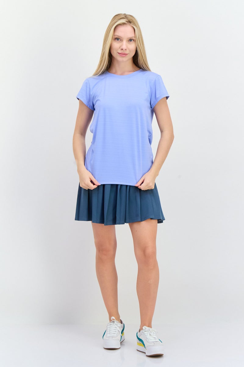 HEAD Women Relaxed Fit Short Sleeves Training T-Shirt, Light Blue  - Image 4