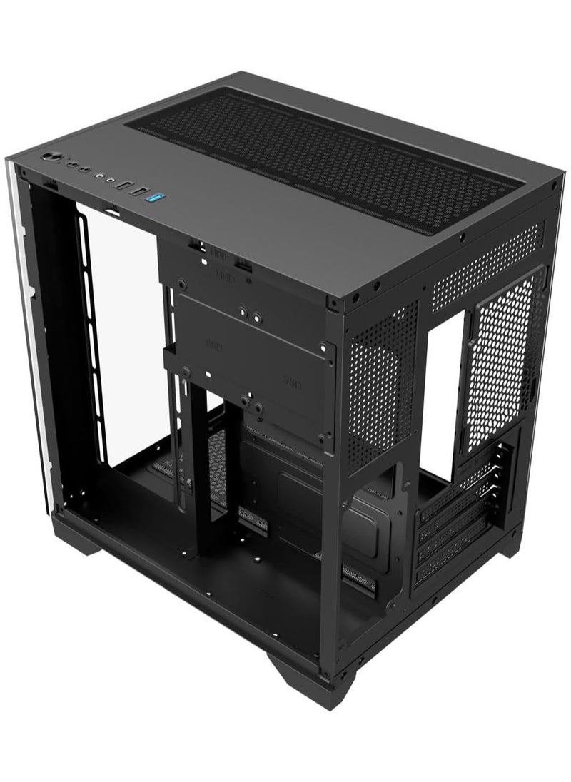 ASA - ASA ICE CUBE Ice Cube Gaming Mini PC Case, Tempered Glass Mini PC Case with USB 3.0 x 1.USB 2.0x2 Port (Hub Connector Included) - Image 1