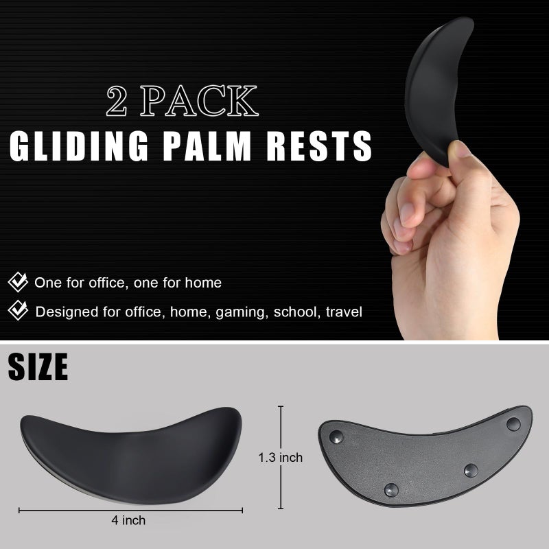 JIKIOU Right-Handed Truly Ergonomic Wrist Rest for Mouse 2 Pack, Carpal Tunnel Support, Pain Relief, Anti-Fatigue, Easy Glide, Office Computer Laptop Gaming Black - Image 4