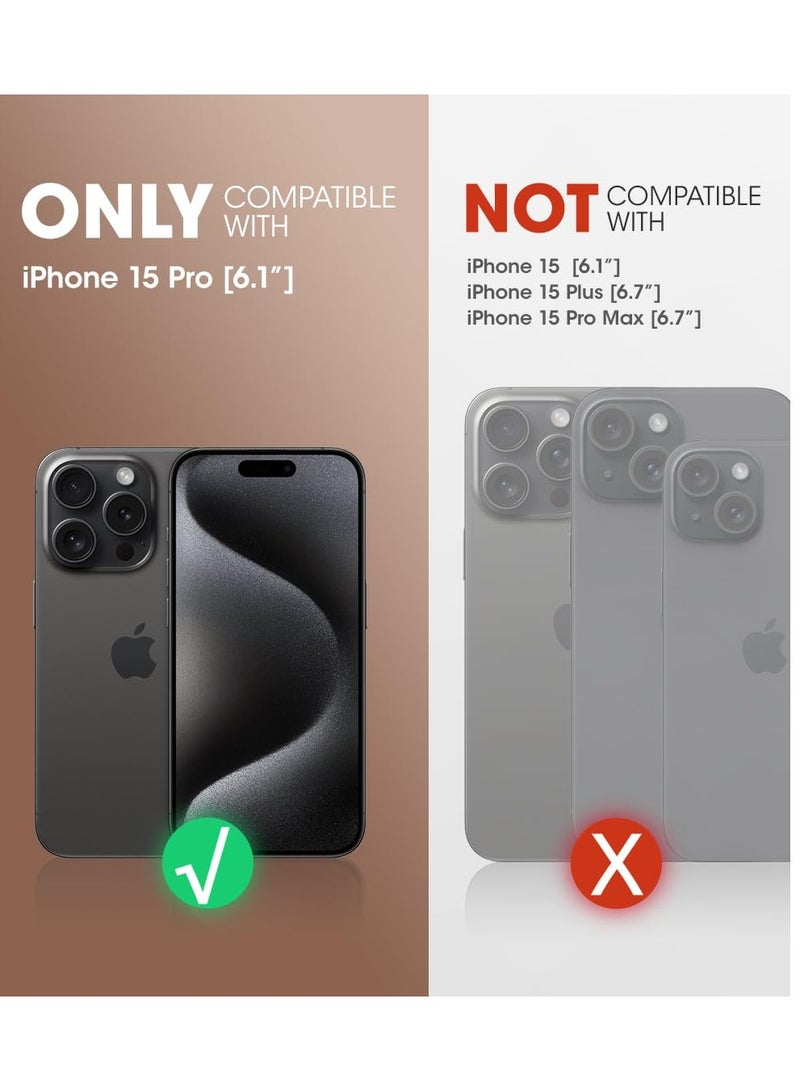 BORTONY iPhone 15 Pro Case, Compatible with MagSafe,【Military-Grade Protection】Built-in Camera Lens Protector, Luxury Plating TPU Ultra Slim, Magnetic Cover for iPhone 15 Pro 6.1inch Clear - Image 2