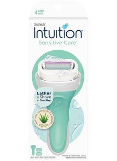 INTUITION Schick Sensitive Care Razor for Women with 2 Moisturising Razor Blade Refills with Natural Aloe Schick