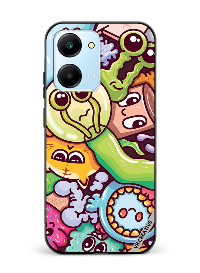 VR CREATIVE Protective Case Cover For Honor Play7T Graphitti Design Multicolour - Image 1