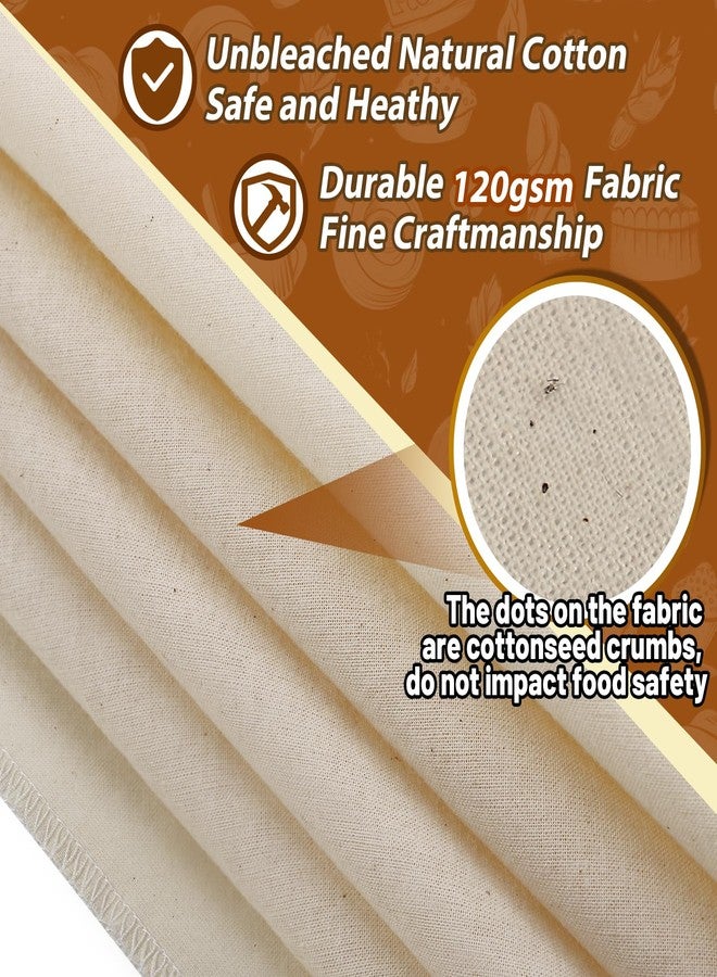 ANPHSIN 6Pcs 28"x28" Large Tea Towels for Sourdough Bread Baking - 100% Cotton Unbleached Reusable Flour Sack Towels, Proofing Cloth Supplies for Baguettes, Loaves, Ciabatta Dough Rising - Image 3