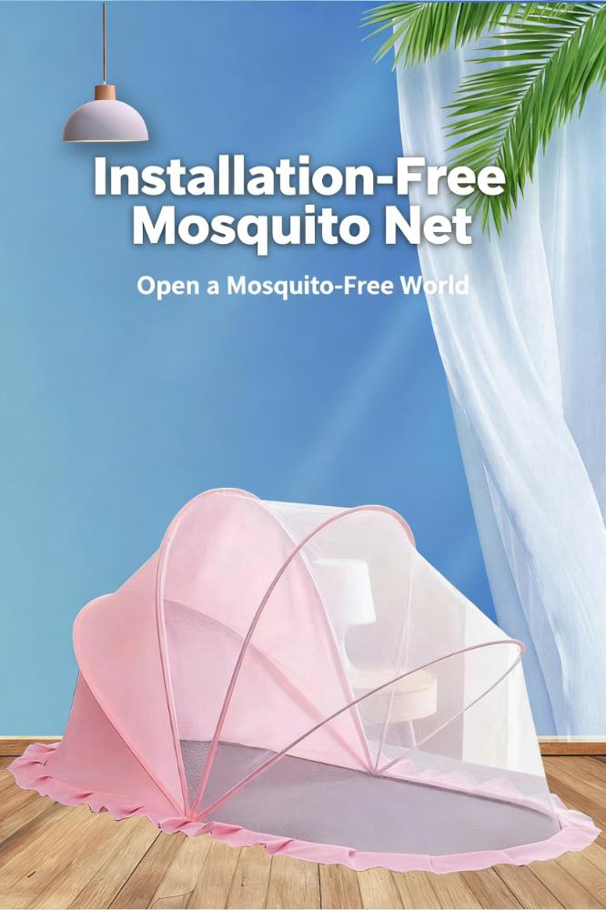 general Folding baby mosquito net, sleeping mosquito net, insect-proof crib net, 0-5-year-old baby portable bed tent, suitable for crib, carpet, crawling mat, safe and easy to use (125 x 65 x 65cm, green) - Image 4