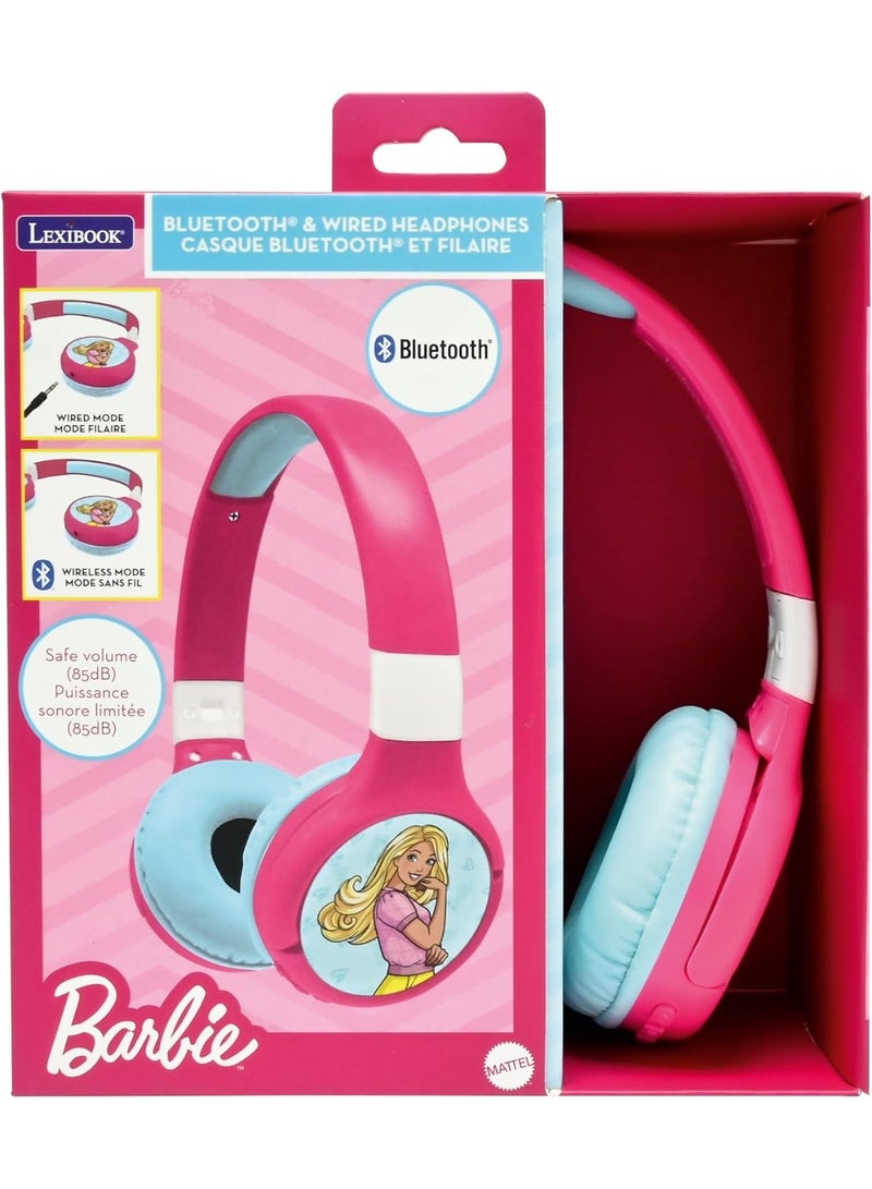 Lexibook Barbie 2in1 BT & Wired Comfort Foldable Headphone - Image 4