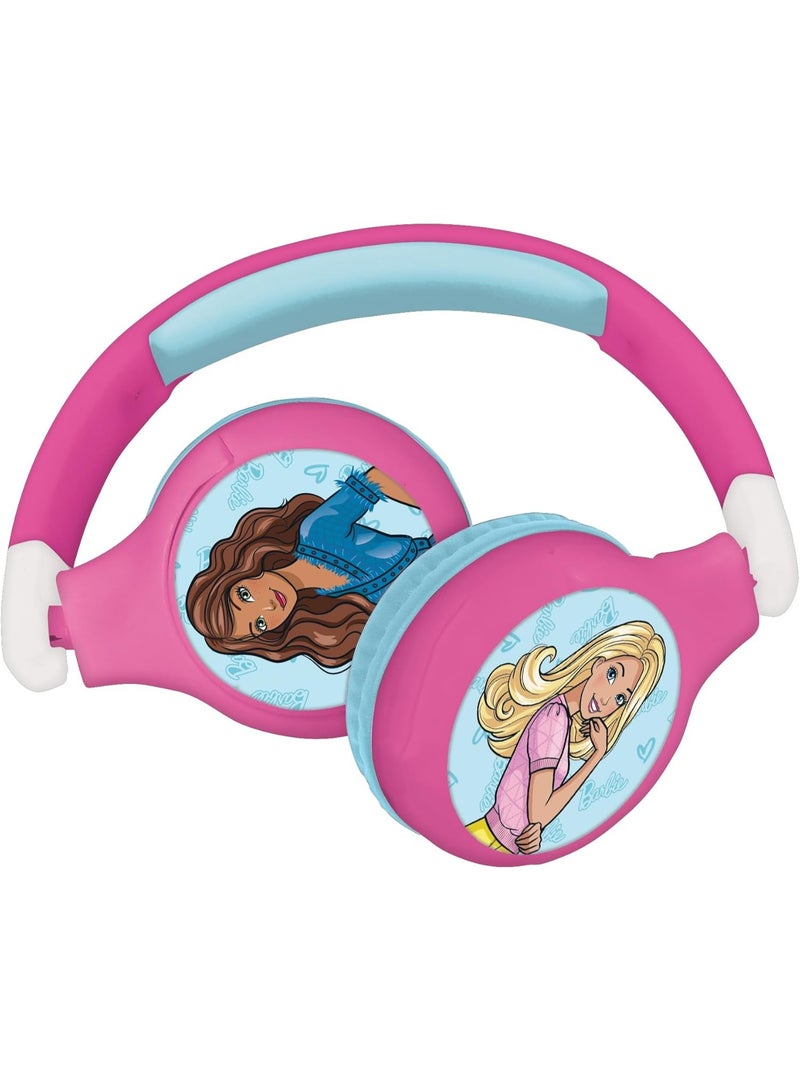 Lexibook Barbie 2in1 BT & Wired Comfort Foldable Headphone - Image 3