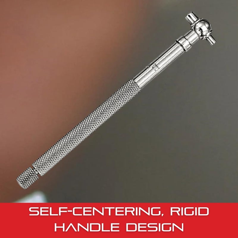Starrett Telescoping Gage, Self-Centering with Two Arms - Ideal for Determining True Size of Holes, Slots and Recesses - 5/16" - 1/2" Range, 2-3/8" Handle Length - 579A - Image 3