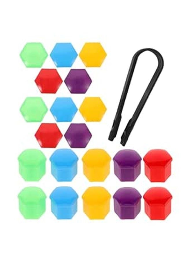 19mm 20pcs Plastic Wheel Nut Caps Rustproof Dustproof Tire Hub Cover for Cars Suvs Trucks - Image 1