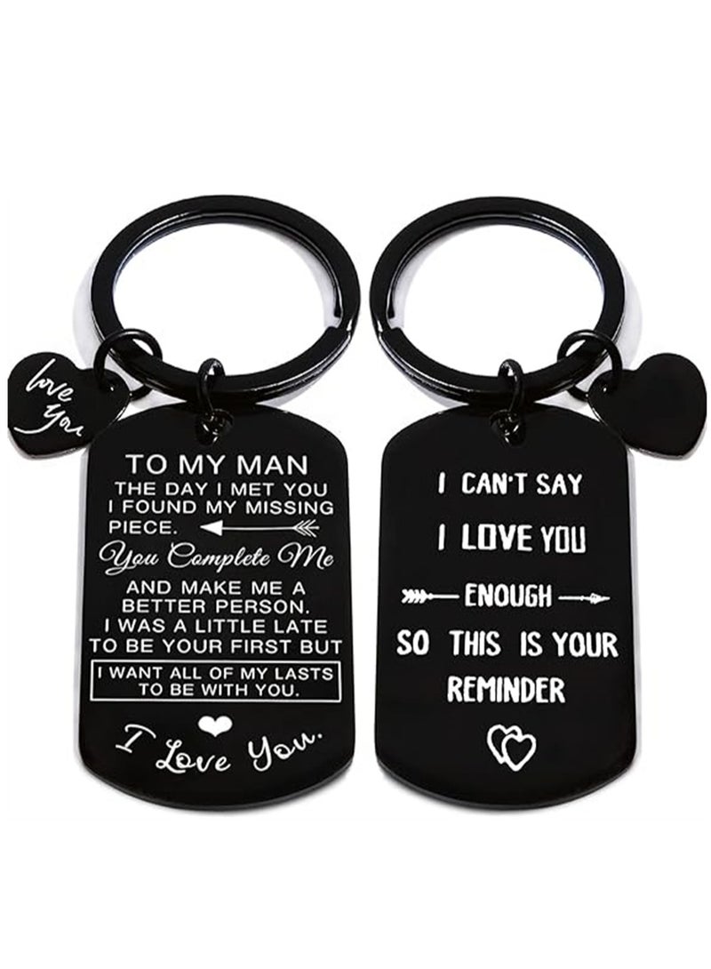 KASTWAVE Keychain for Boyfriend To My Man Keychain Keyring for Him Men Boyfriend Husband Jewelry Small Present - Image 1