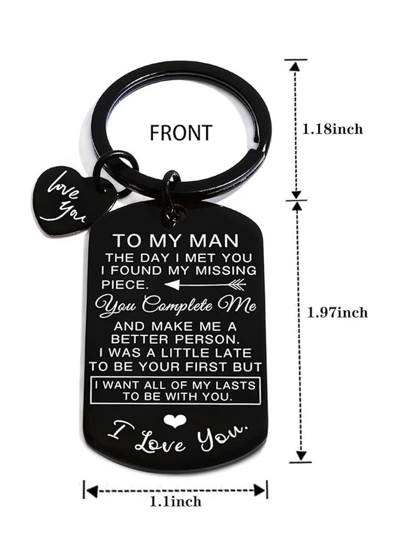 KASTWAVE Keychain for Boyfriend To My Man Keychain Keyring for Him Men Boyfriend Husband Jewelry Small Present - Image 4
