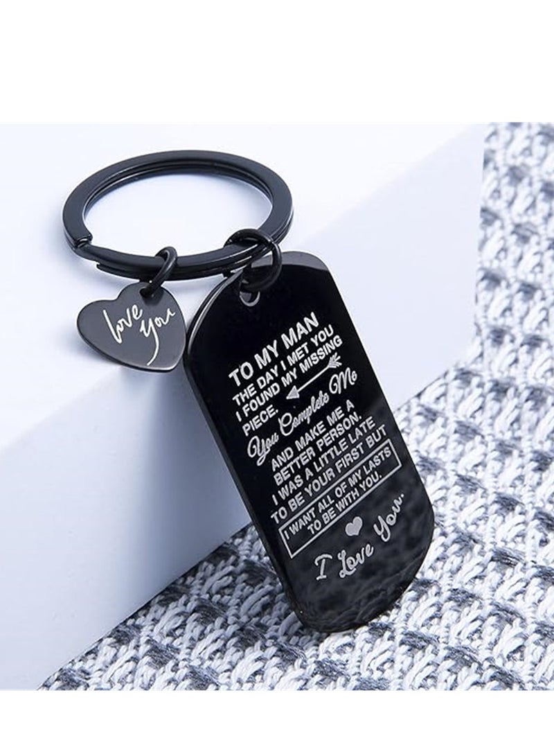 KASTWAVE Keychain for Boyfriend To My Man Keychain Keyring for Him Men Boyfriend Husband Jewelry Small Present - Image 2