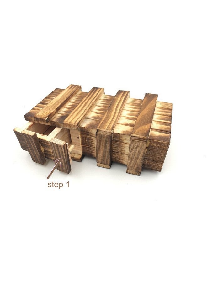 Ahyuan Money Holder Puzzle Box For Adults 3D Brain Teaser Wooden Puzzle Box Difficult Magic Cube Game Box With Extra Secure Secret Drawer Iq Toys - Image 2