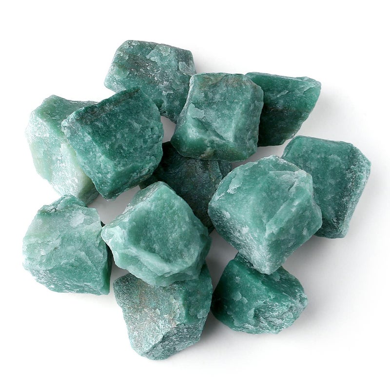 LAIDANLA Green Aventurine 2 Natural Rough Stones Crystal Large Raw Crystals Bulk Healing Gemstones for Reiki Healing Tumbling Fountain Rocks Wire Wrapping Decoration 4PCS 055lb