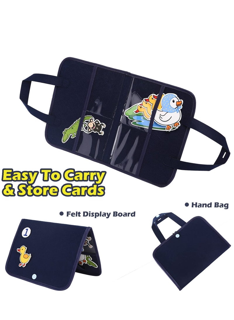 SYOSI Felt Board for Toddlers Story Board, Magnetic Flannel Playboards Board for Toddlers, 4 Themed Felt Figures with Storage Bag, Fun Learning Activities for Boys & Girls  - Image 2