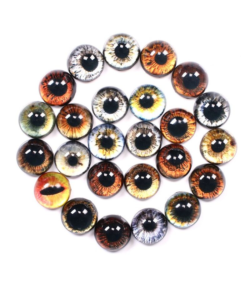 10 Mixed Color 10mm Simulated Glass Eye Balls for DIY Doll and Animal Model - Image 3