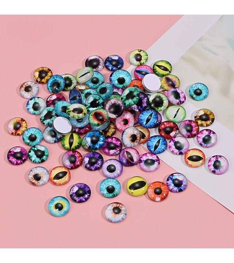 10 Mixed Color 10mm Simulated Glass Eye Balls for DIY Doll and Animal Model - Image 1