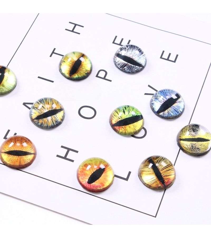 10 Mixed Color 10mm Simulated Glass Eye Balls for DIY Doll and Animal Model - Image 4