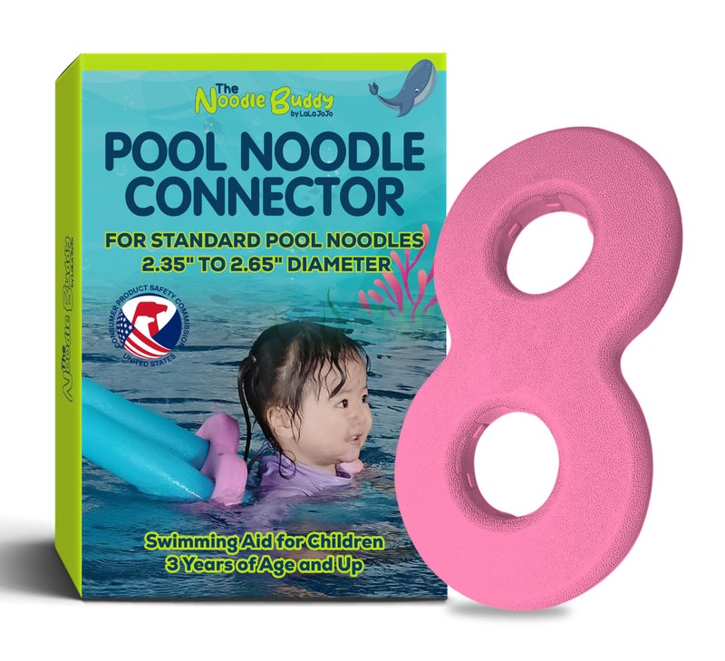 LaLa JoJo Pool Noodle Connector The Noodle Buddy Swim Aid for Kids Toddlers Snug Safe Durable Fits Standard Pool Noodles Floaties Accessory Boosts Confidence in Water Not a Life Saving Device - Image 2